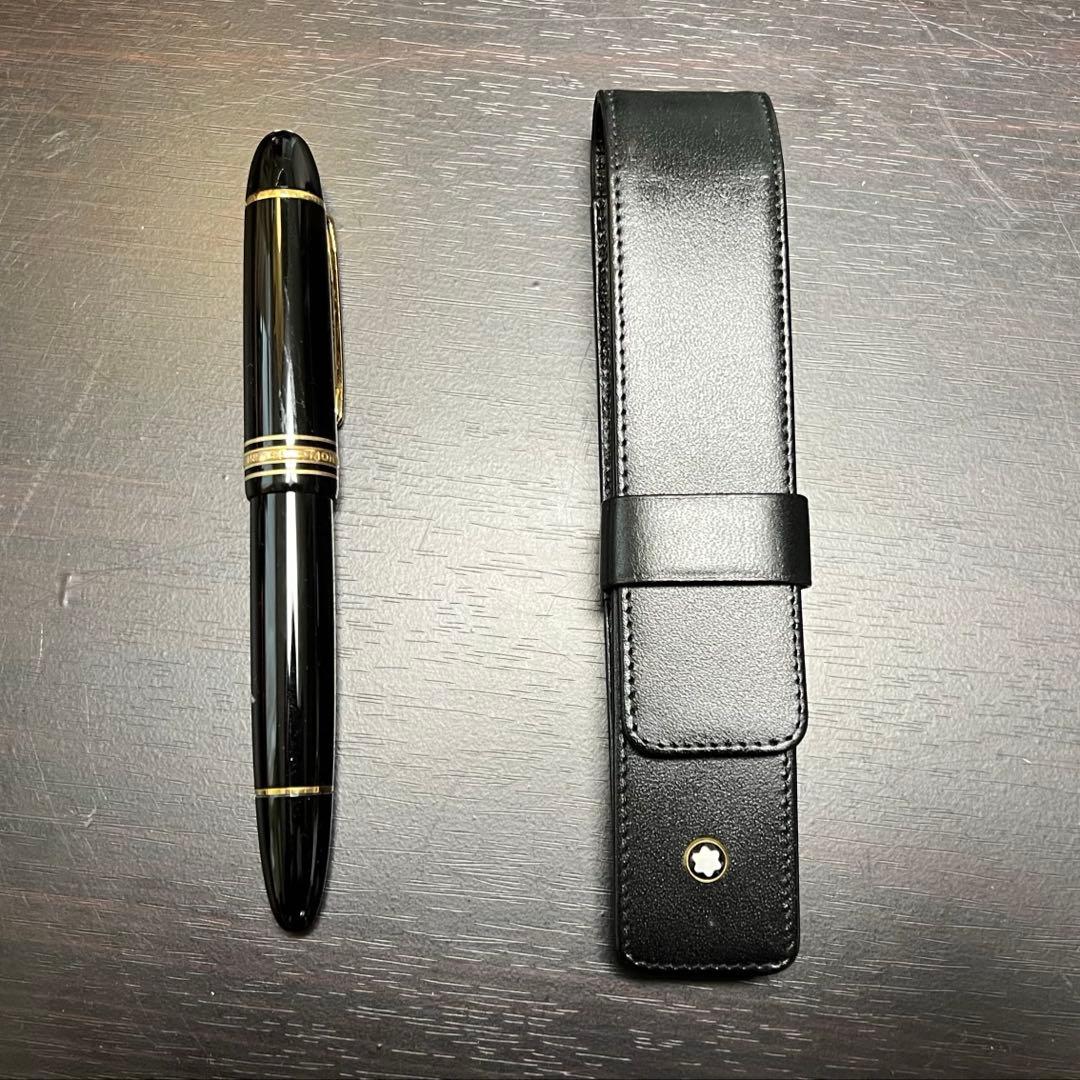 Montblanc レザーペンケース　ブラック　1本挿し　モンブラン