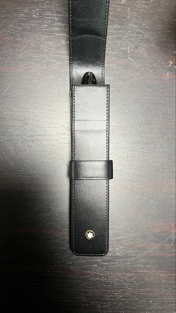 Montblanc レザーペンケース　ブラック　1本挿し　モンブラン