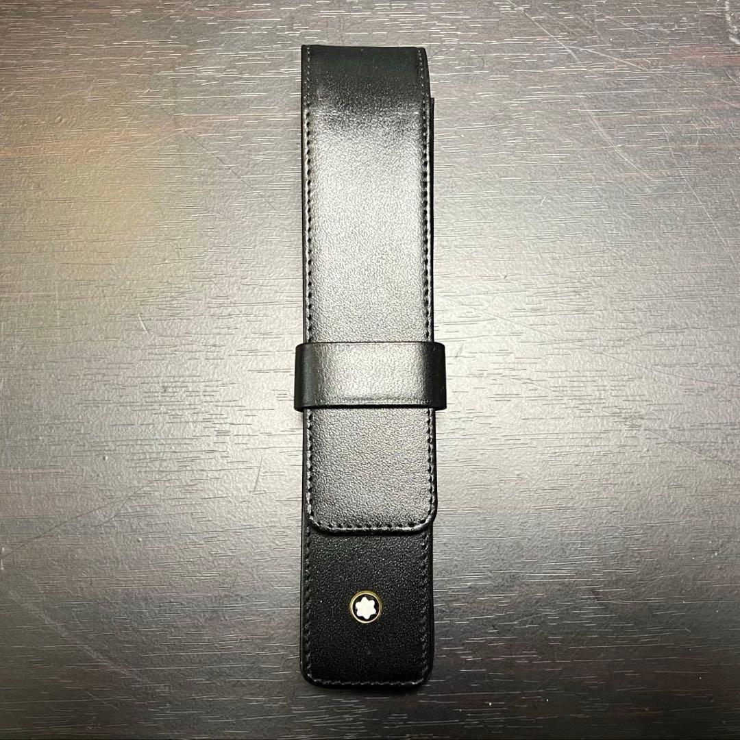 Montblanc レザーペンケース　ブラック　1本挿し　モンブラン