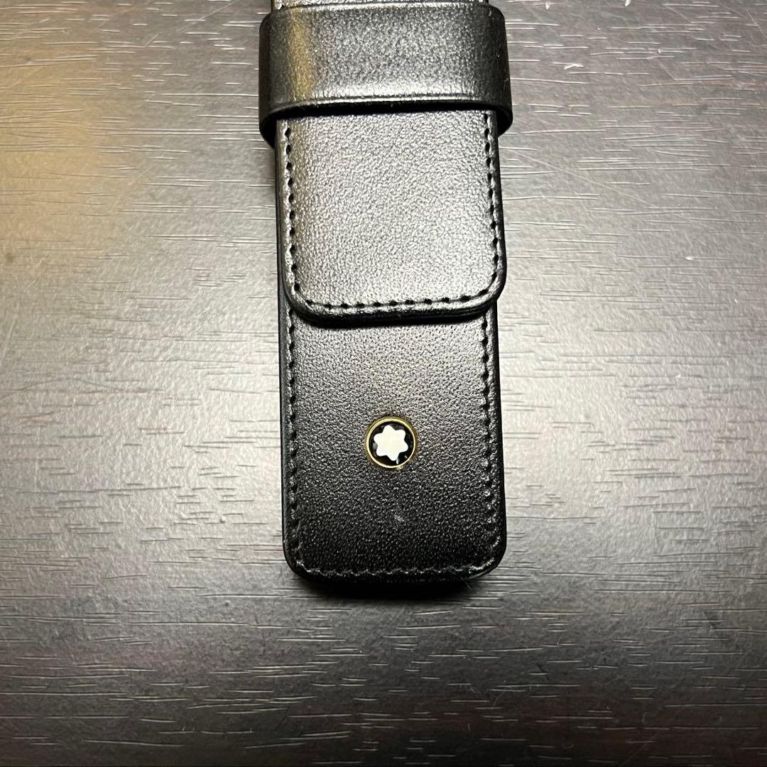 Montblanc レザーペンケース　ブラック　1本挿し　モンブラン