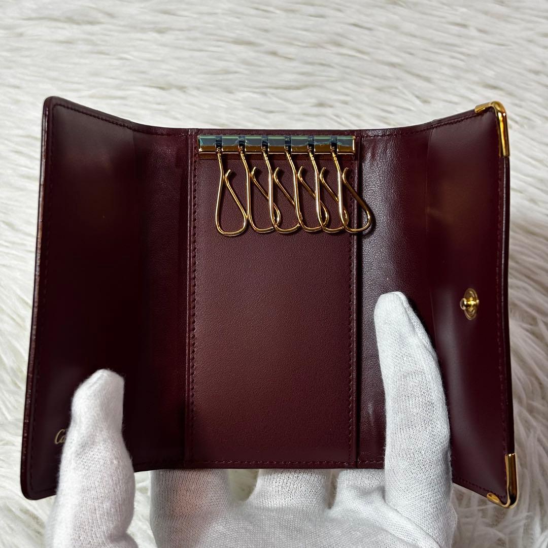 新品✨ Cartier カルティエ マスト 6連 キーケース ボルドー