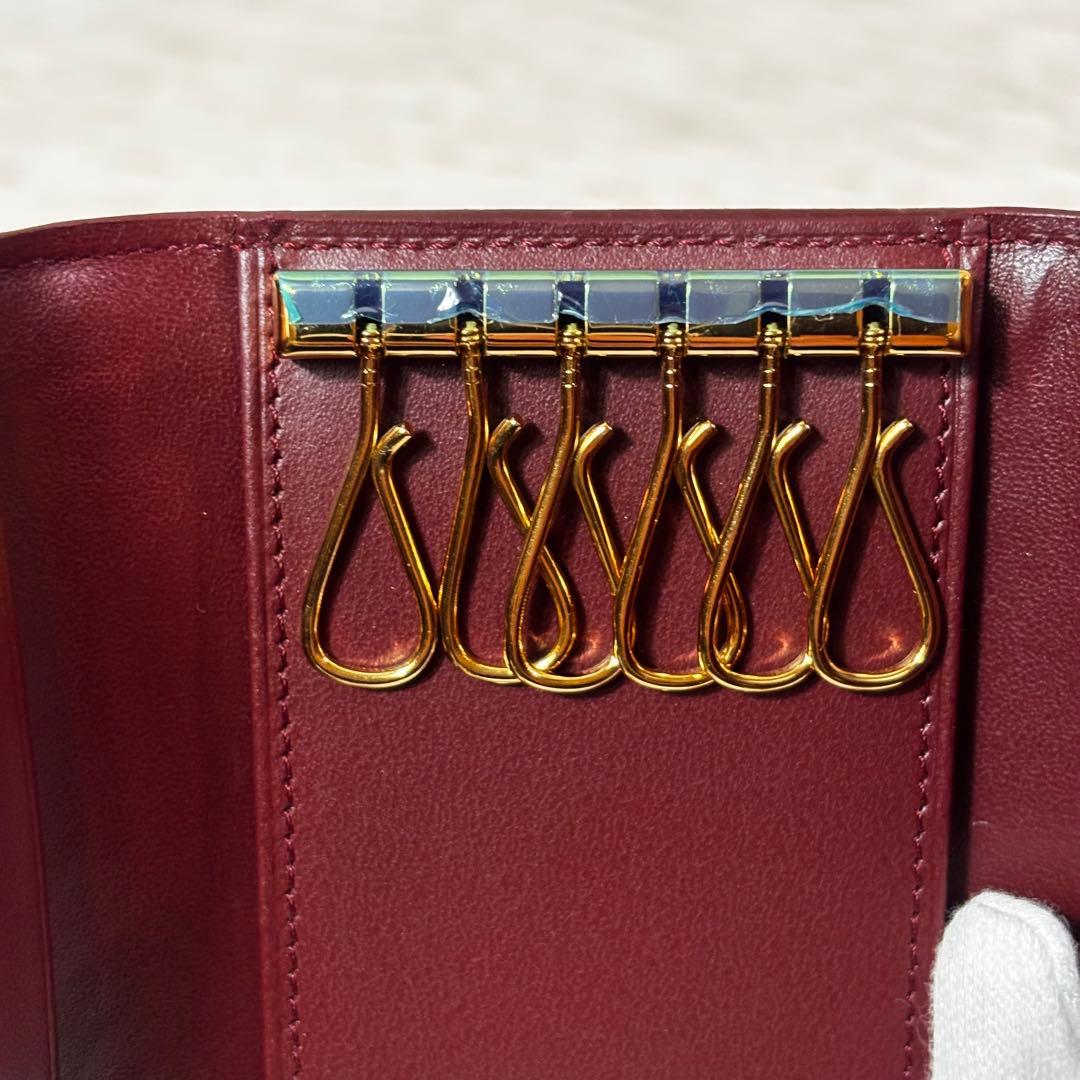 新品✨ Cartier カルティエ マスト 6連 キーケース ボルドー
