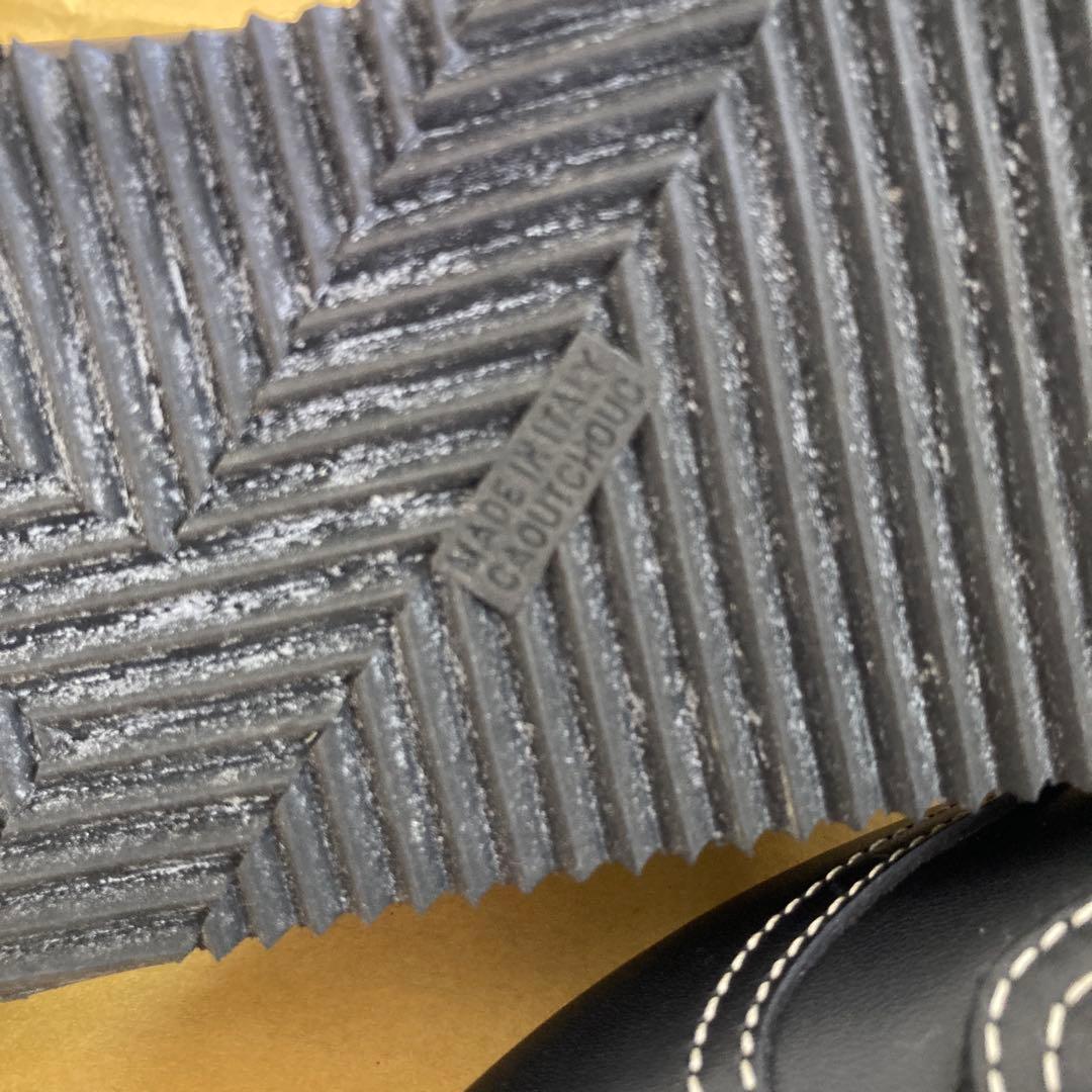 エルメス　レザー ブラック ローカットスニーカー