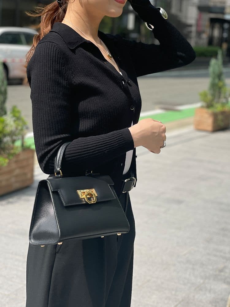 CARBOTTI GRETA245 ブラック 2WAYハンドバッグ