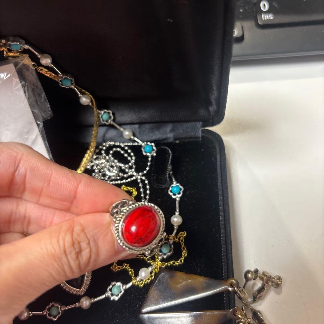 遺品生前整理アクセサリーまとめ　ゴールドネックレス、指輪、K10など