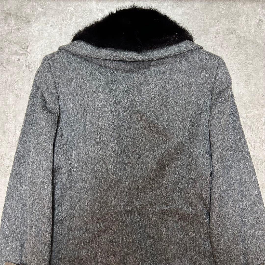 DELBA アニオナ　アルパカ　ミンクファー　ロングコート　44サイズ