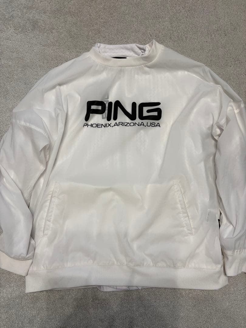 PING ホワイト ジップアップ