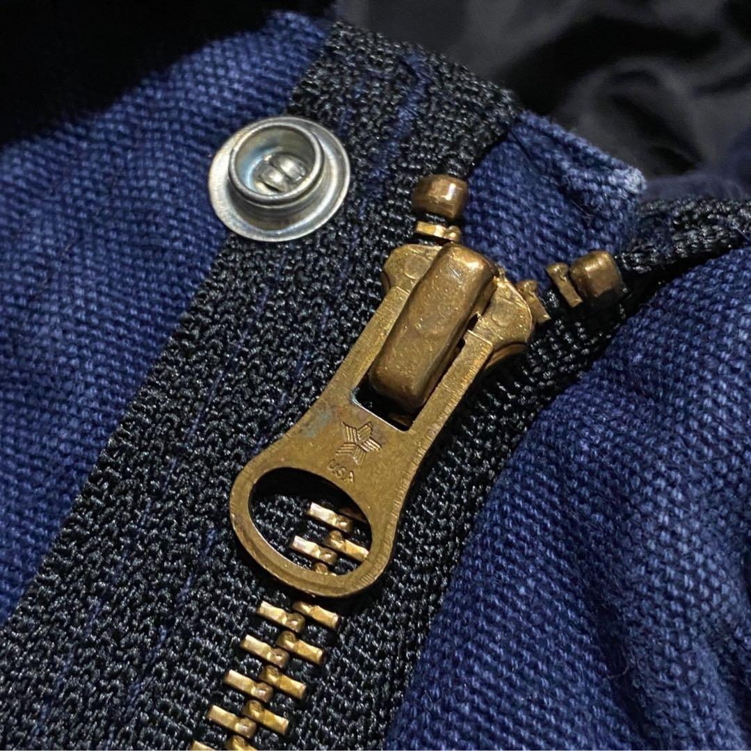 【着画あり】90s襟コーデュロイダックジャケットUSAネイビートラディショナル