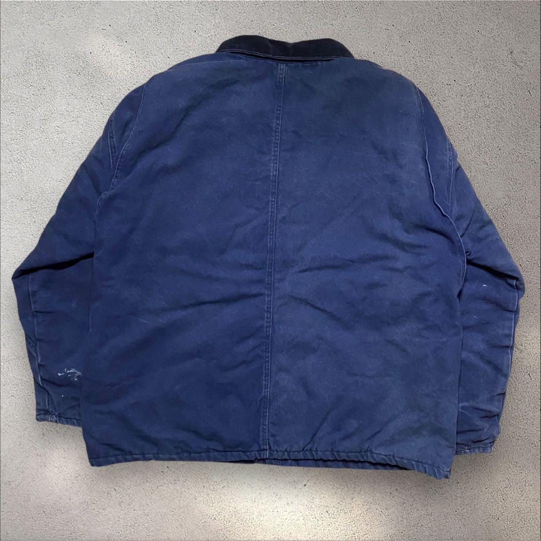 【着画あり】90s襟コーデュロイダックジャケットUSAネイビートラディショナル