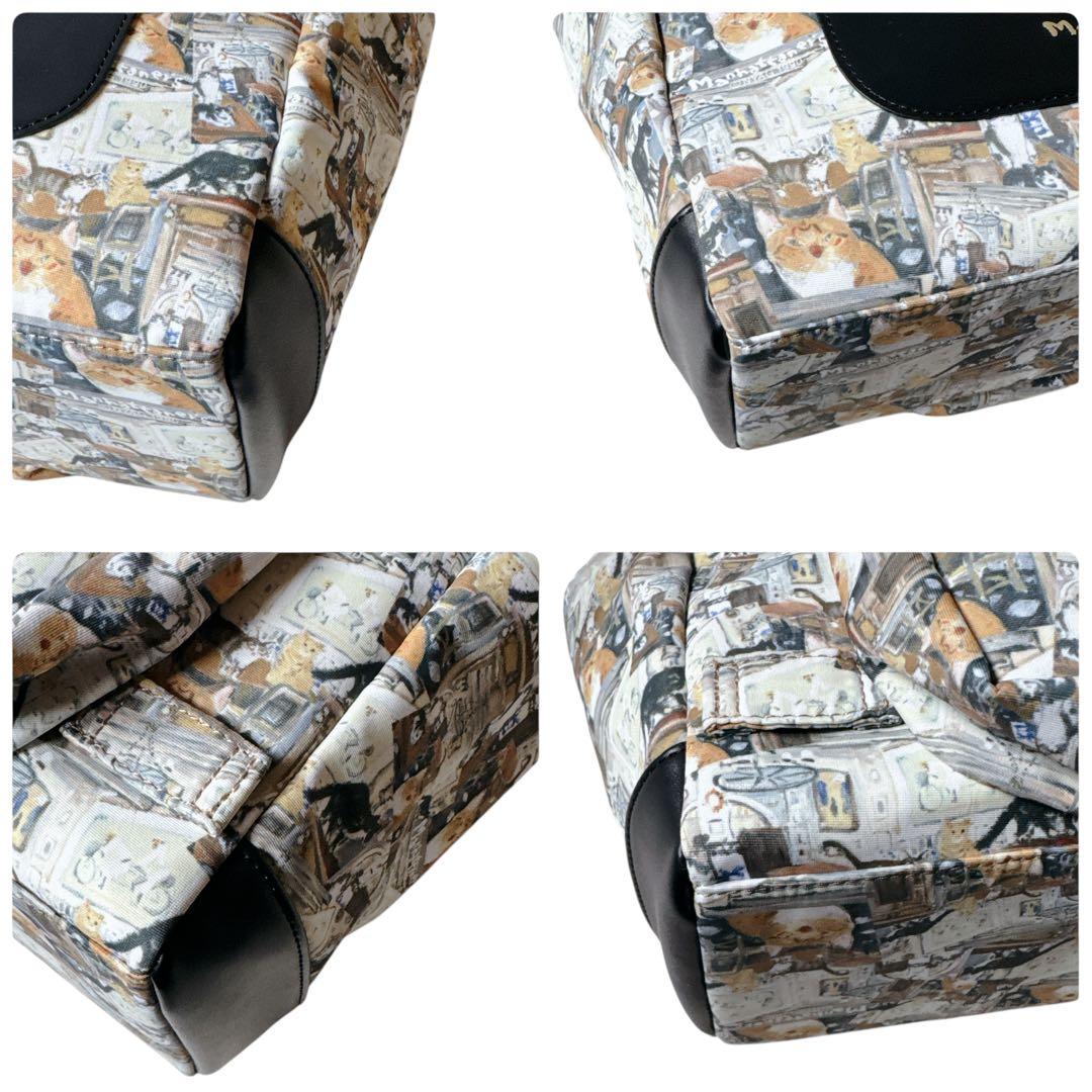 未使用級 スワニー マンハッタナーズ キャリーバッグ 4輪カート 猫柄 軽量