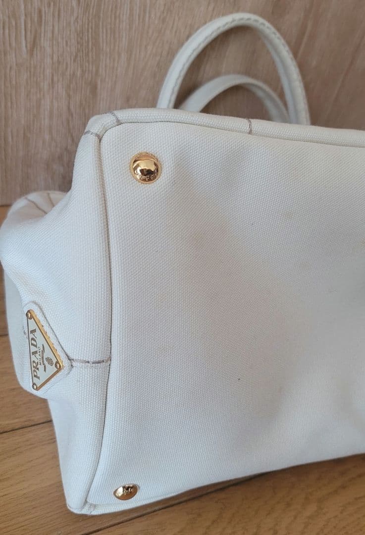 PRADA カナパ ホワイト トートバッグ