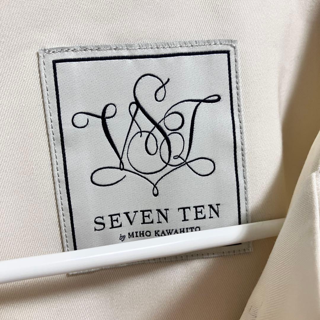 24SS セブンテン　マルチWAYコートワンピース　オフホワイト　リボン　M