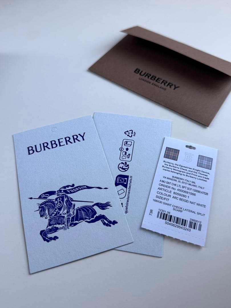 BURBERRY バーバリー チェック カシミア スカーフ マフラー 付属品付き