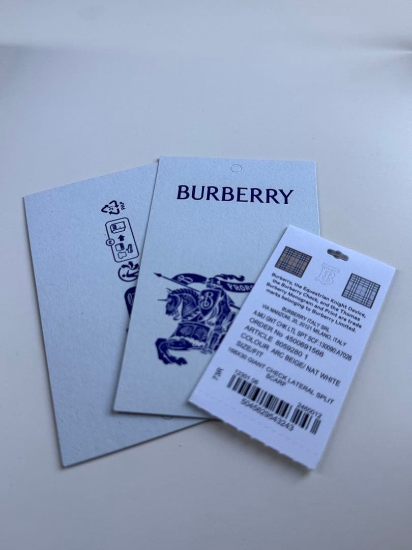 BURBERRY バーバリー チェック カシミア スカーフ マフラー 付属品付き