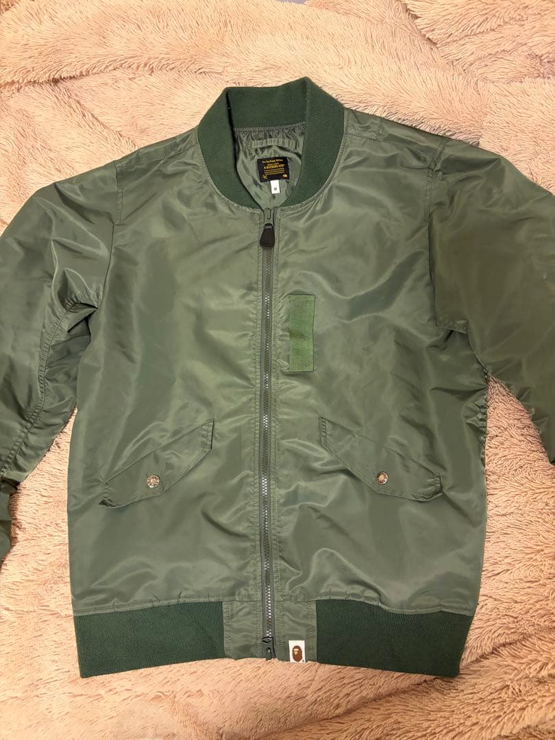 A BATHING APE MA-1ジャケット Mサイズ オリーブグリーン