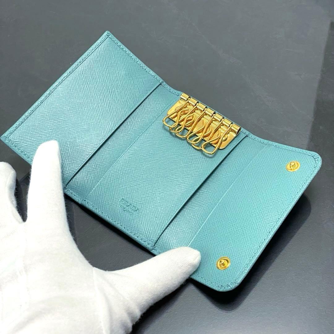 ※ Pちゃん/PRADA/キーケース/エメラルドグリーン/超美品/6連