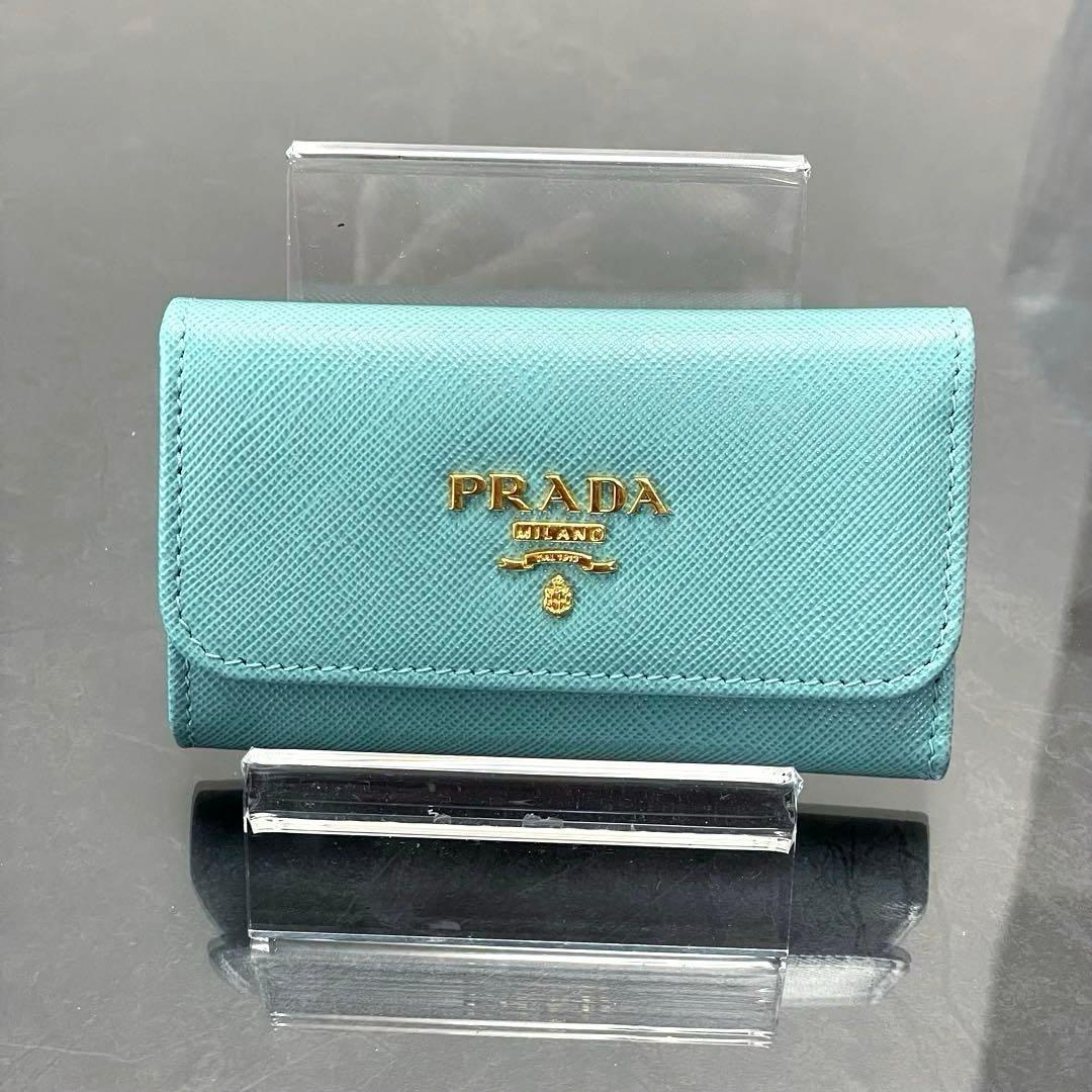 ※ Pちゃん/PRADA/キーケース/エメラルドグリーン/超美品/6連