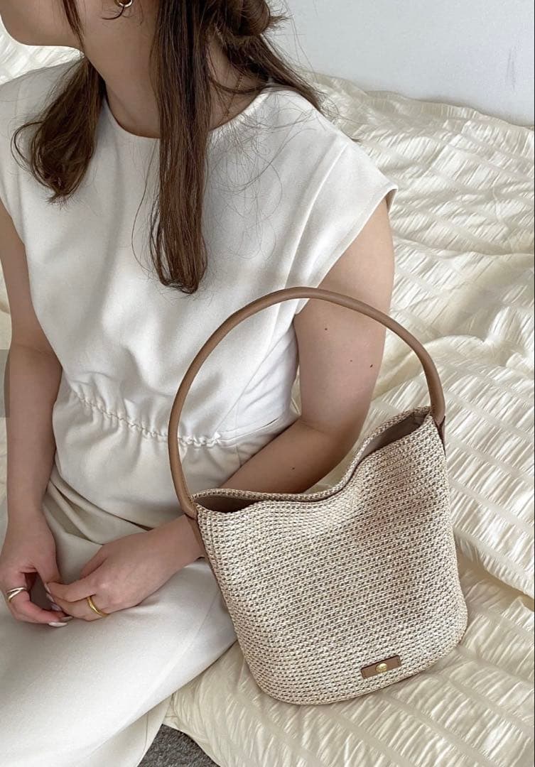 ふふタグ付き新品Gemeil バスケットバッグ