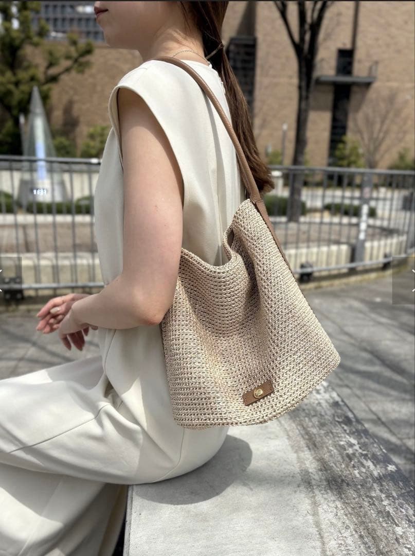 ふふタグ付き新品Gemeil バスケットバッグ