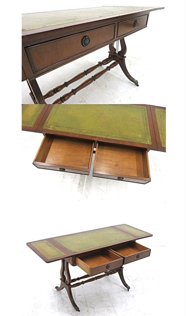 値下げ◆英国★イギリス製★マホガニー★アンティーク★コンソールテーブル★デスク★