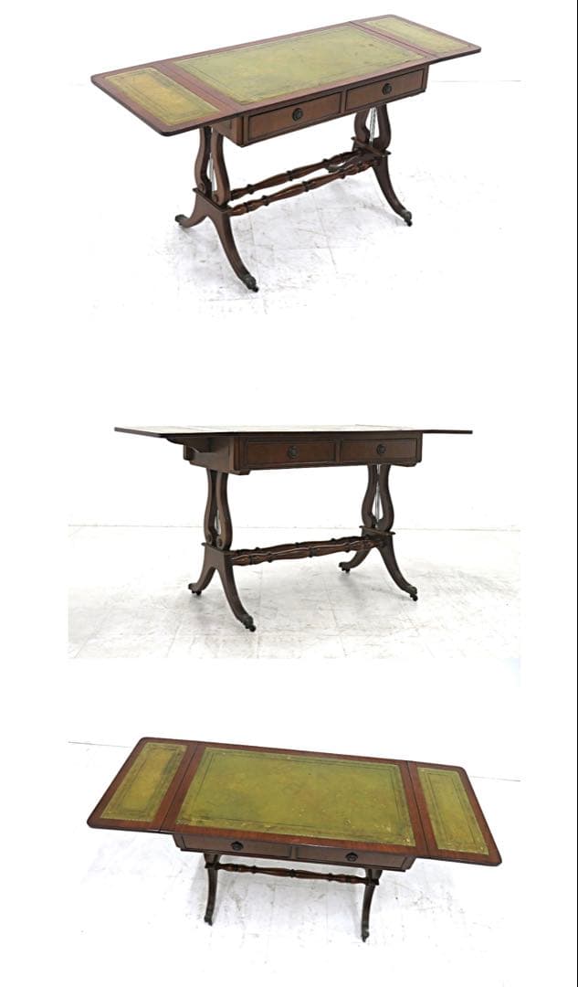 値下げ◆英国★イギリス製★マホガニー★アンティーク★コンソールテーブル★デスク★