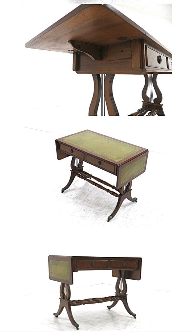 値下げ◆英国★イギリス製★マホガニー★アンティーク★コンソールテーブル★デスク★