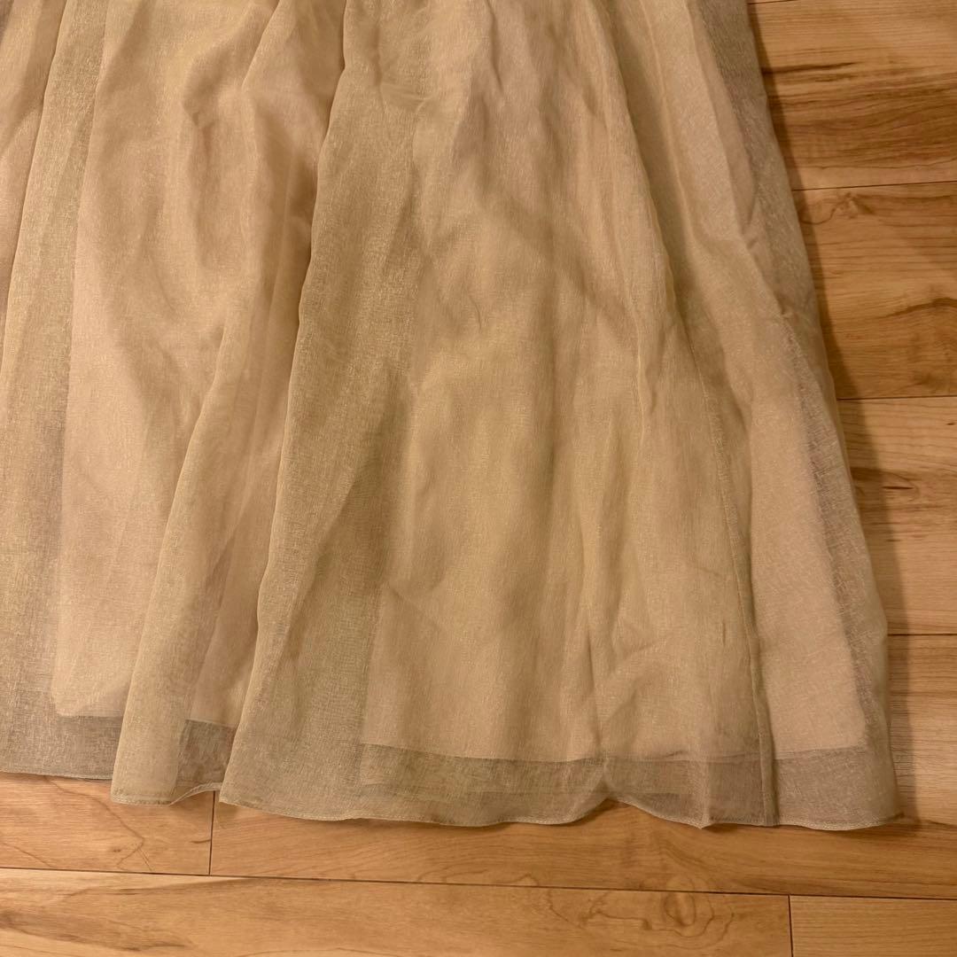 未使用新品 DeNio/デニオ ワンピースドレス ベージュ M 約4万円