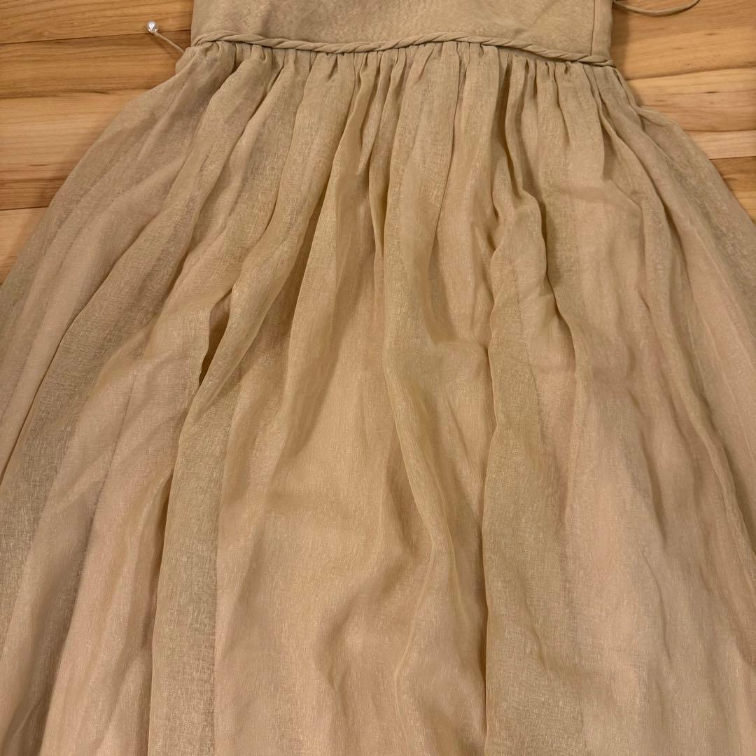 未使用新品 DeNio/デニオ ワンピースドレス ベージュ M 約4万円