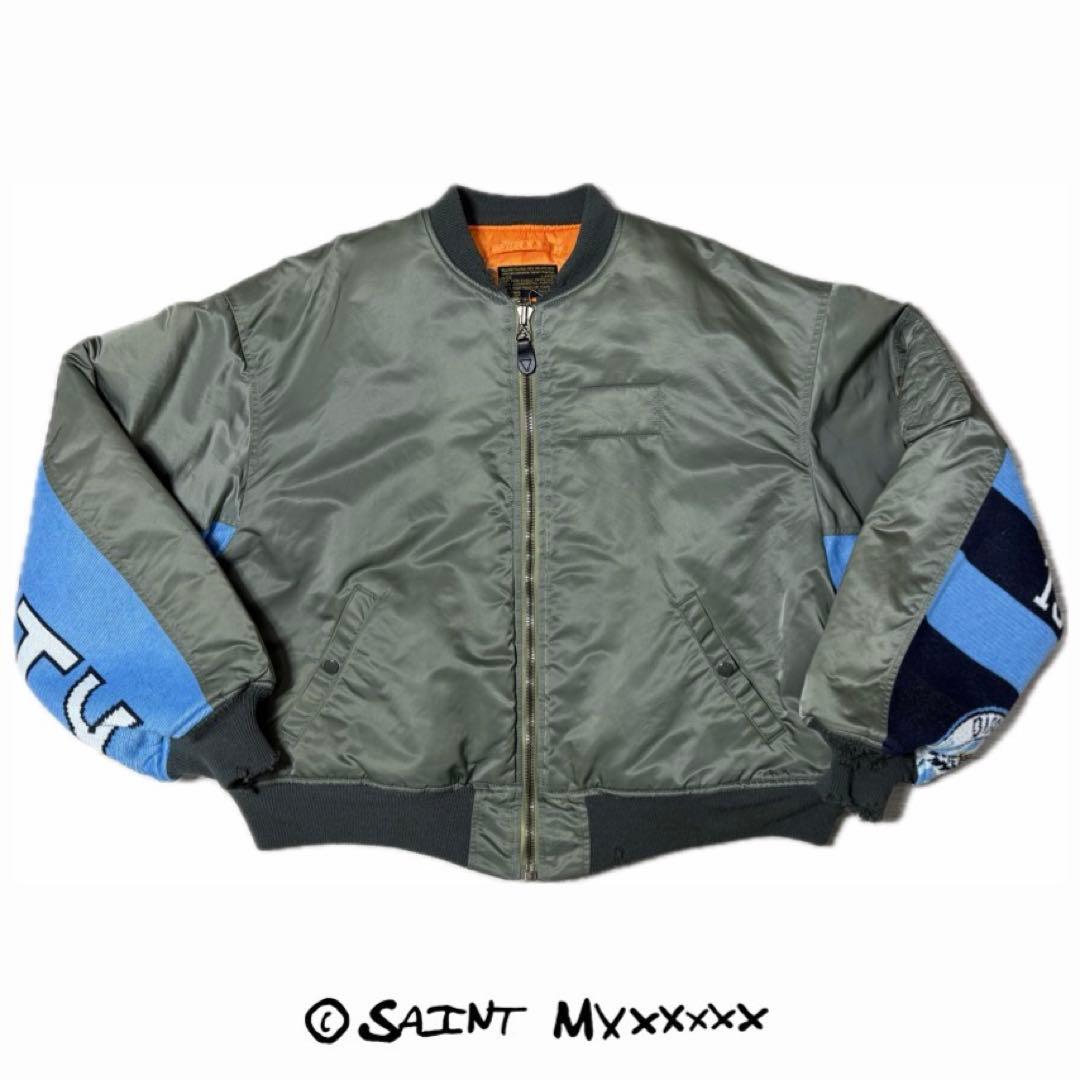 ジャケット・アウター SAINT Mxxxxxx MA-1 DAMAGE KHAKI