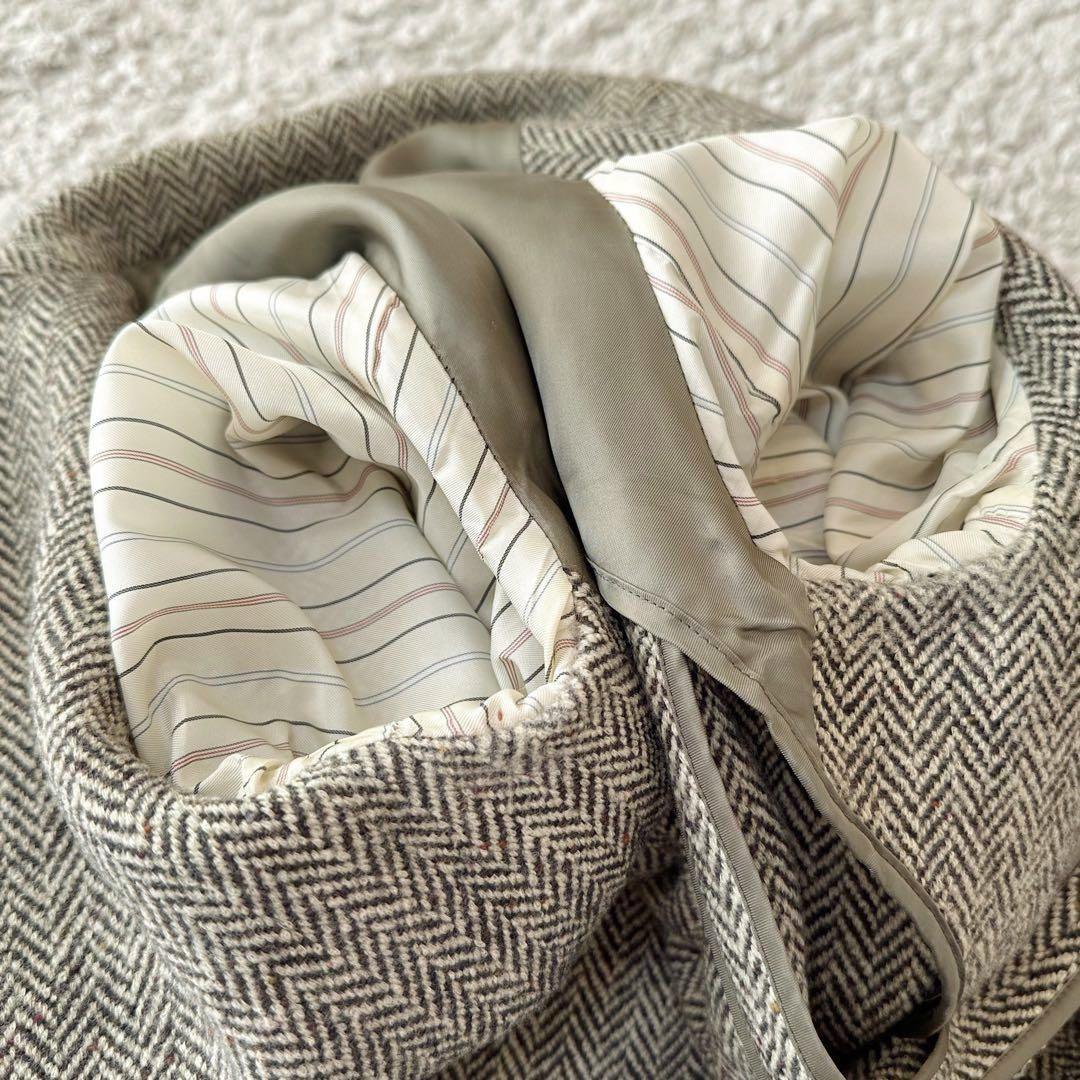 ラルフローレン【カシミヤ混ツイード／ヘリンボーン＆ネップ】テーラードジャケット