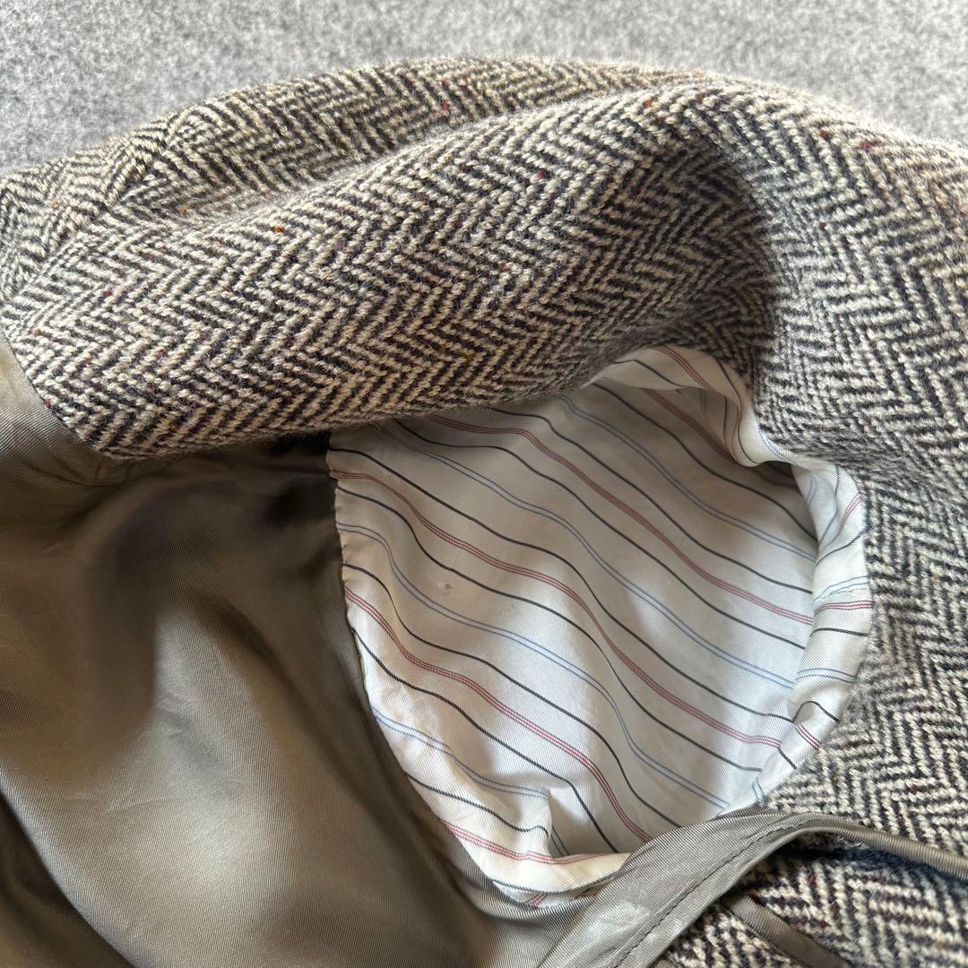 ラルフローレン【カシミヤ混ツイード／ヘリンボーン＆ネップ】テーラードジャケット