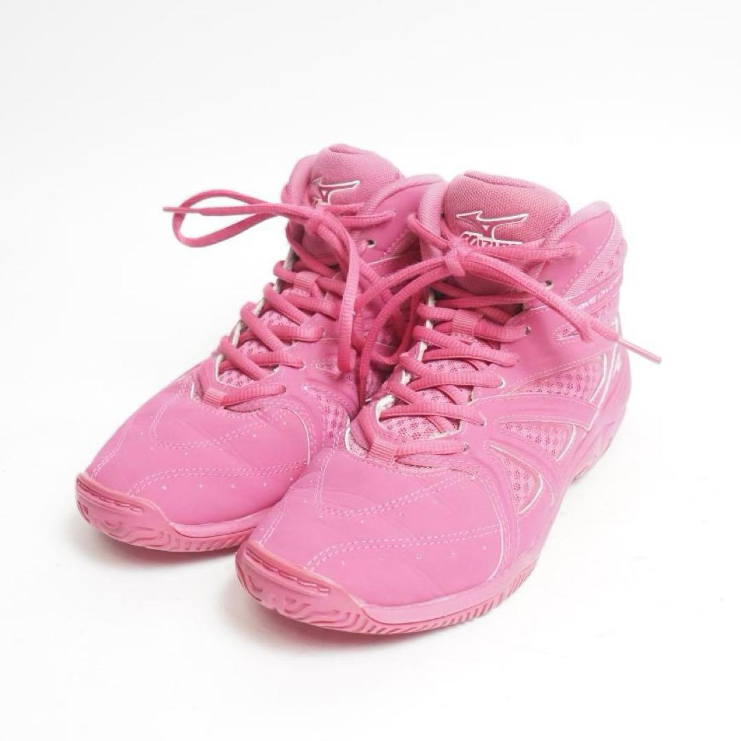 【美品】ミズノ ウェーブダイバース ハイカット スニーカー 23.5cm