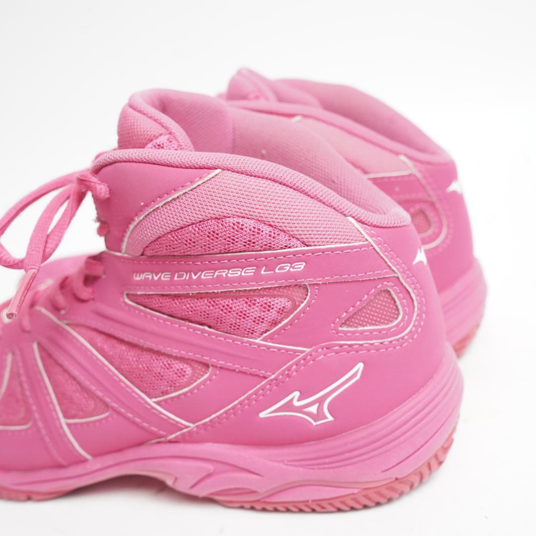 【美品】ミズノ ウェーブダイバース ハイカット スニーカー 23.5cm