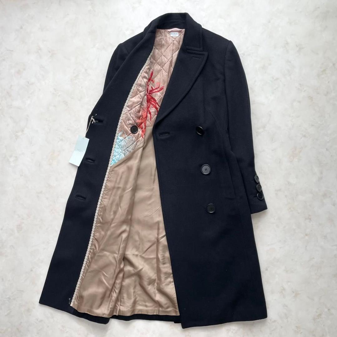 【新品】カシミヤ100％　Paul Smith　ロングコート チェスター　L