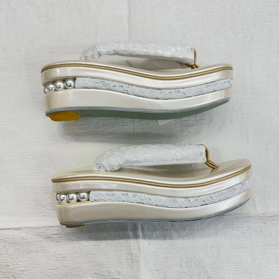 新品草履バッグセット 成人式 振袖 袴 レース草履 パール草履 パールレース