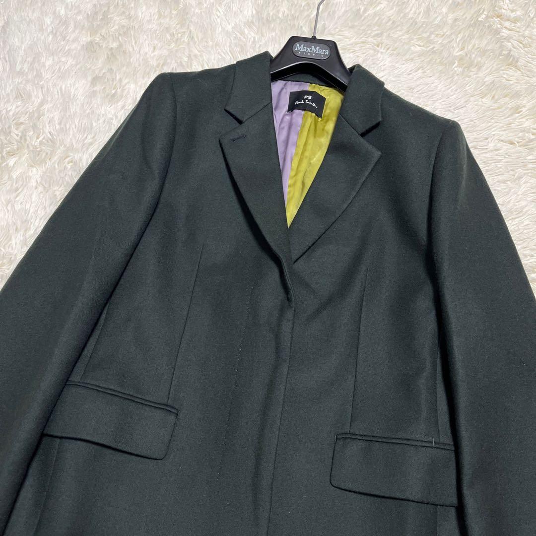 極美品✨ Paul Smith チェスターコート グリーン マルチカラー 2XL