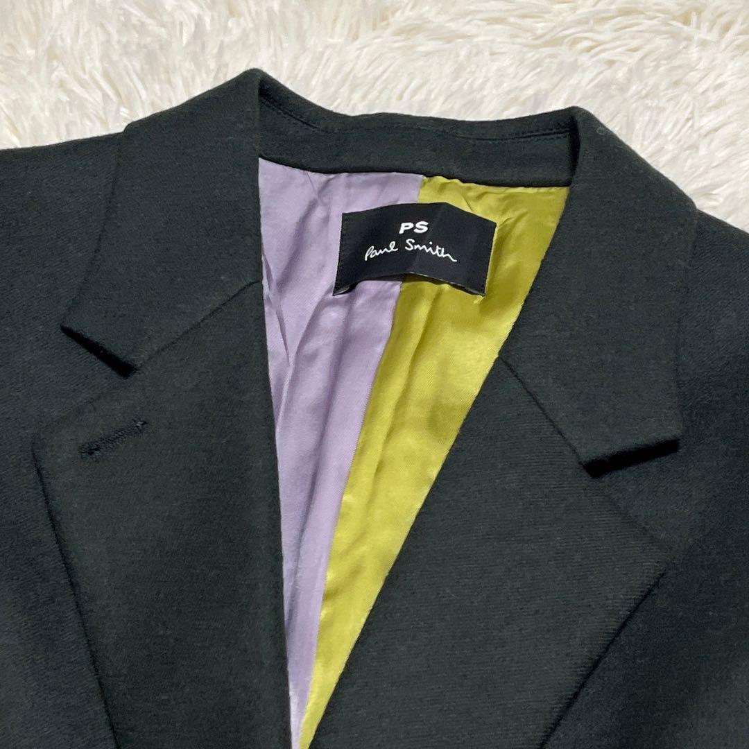 極美品✨ Paul Smith チェスターコート グリーン マルチカラー 2XL