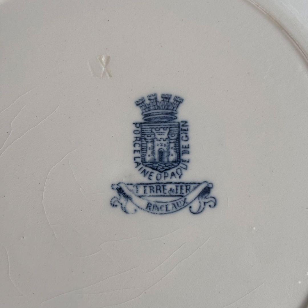 美品 フランスアンティーク ジアンRinceaux ディナープレートC