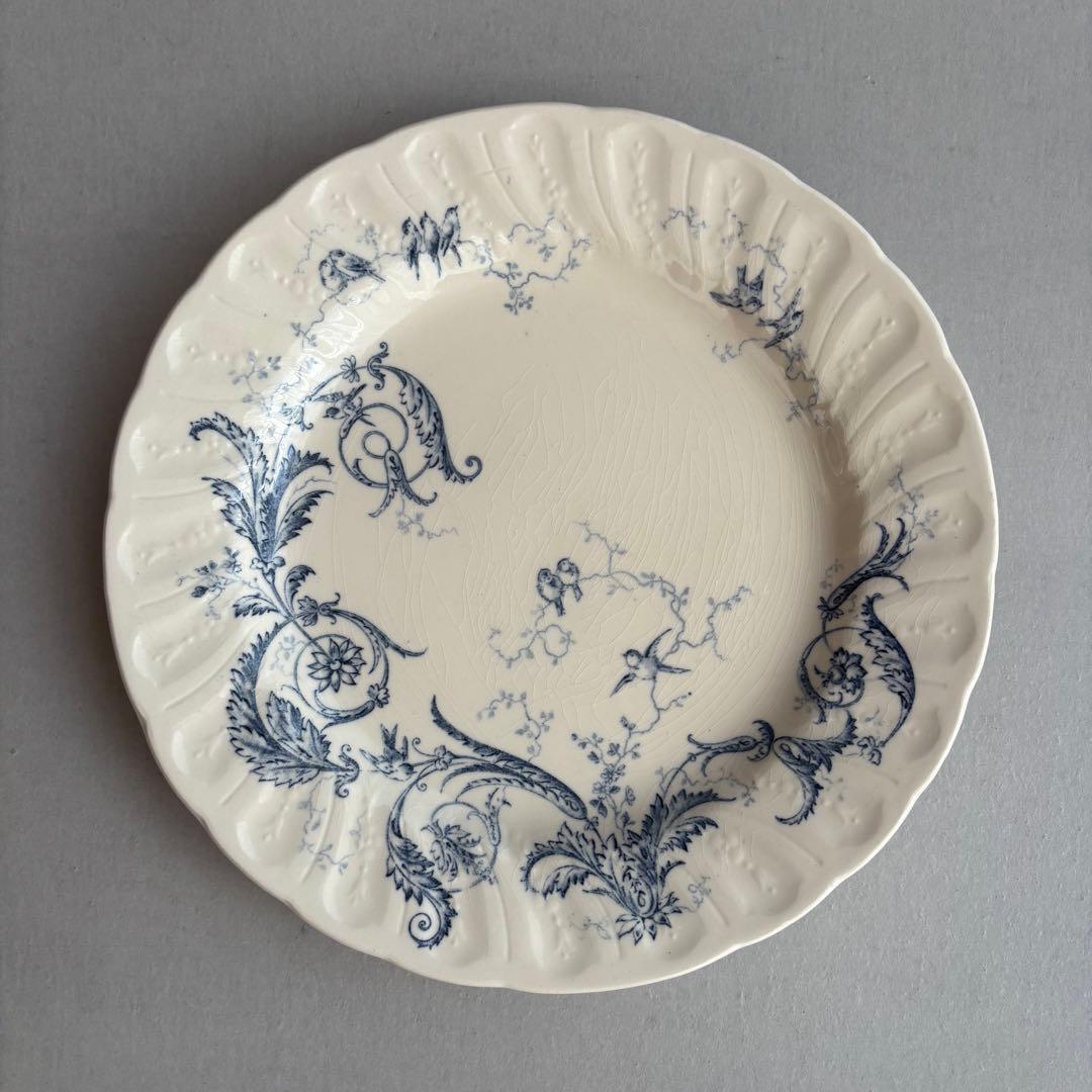 美品 フランスアンティーク ジアンRinceaux ディナープレートC