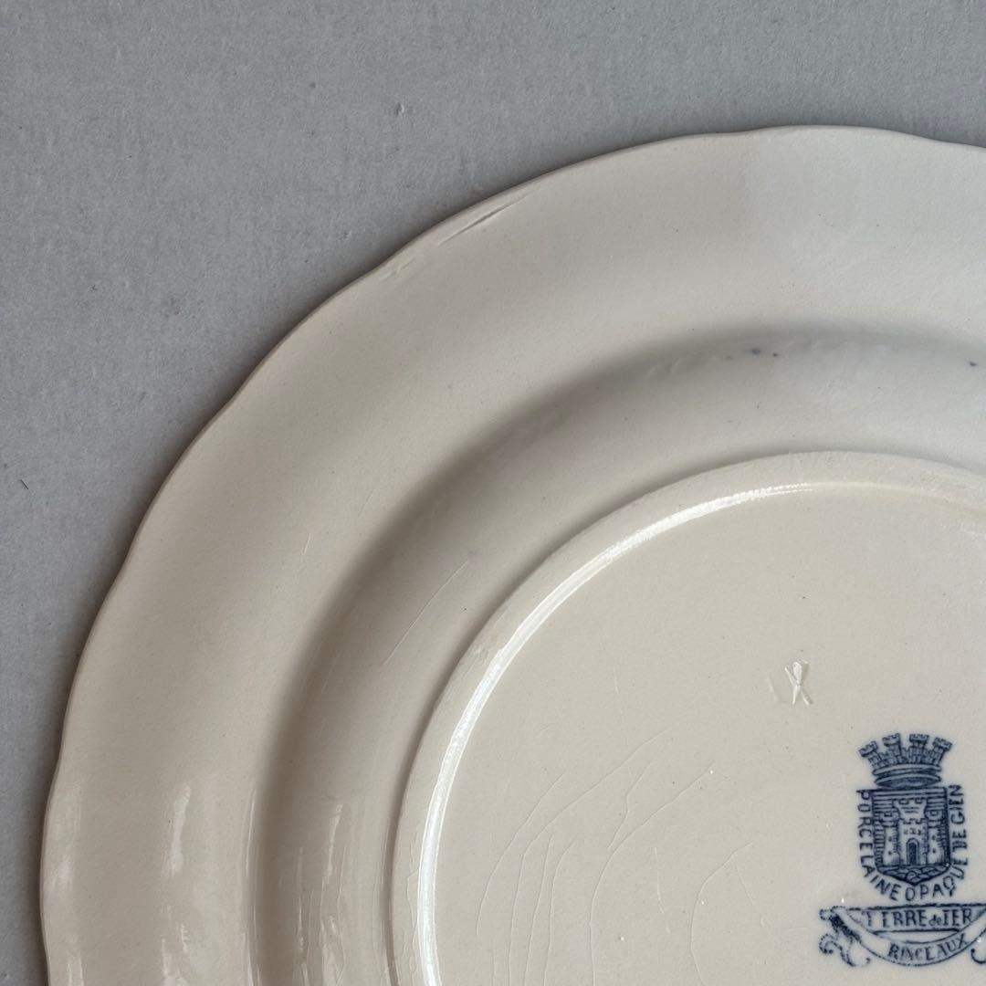 美品 フランスアンティーク ジアンRinceaux ディナープレートC