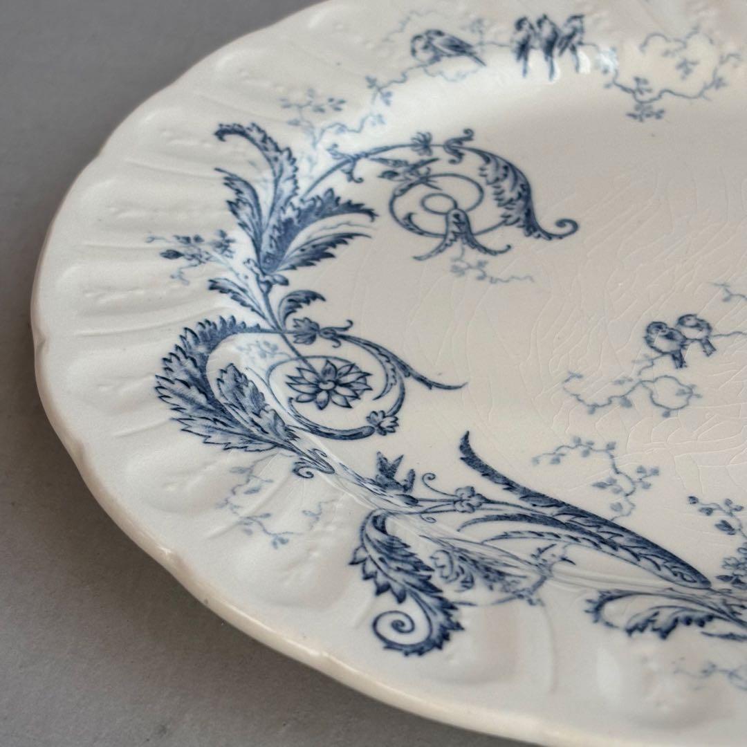 美品 フランスアンティーク ジアンRinceaux ディナープレートC