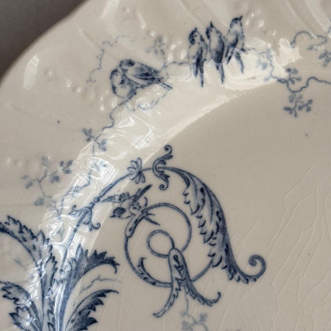 美品 フランスアンティーク ジアンRinceaux ディナープレートC