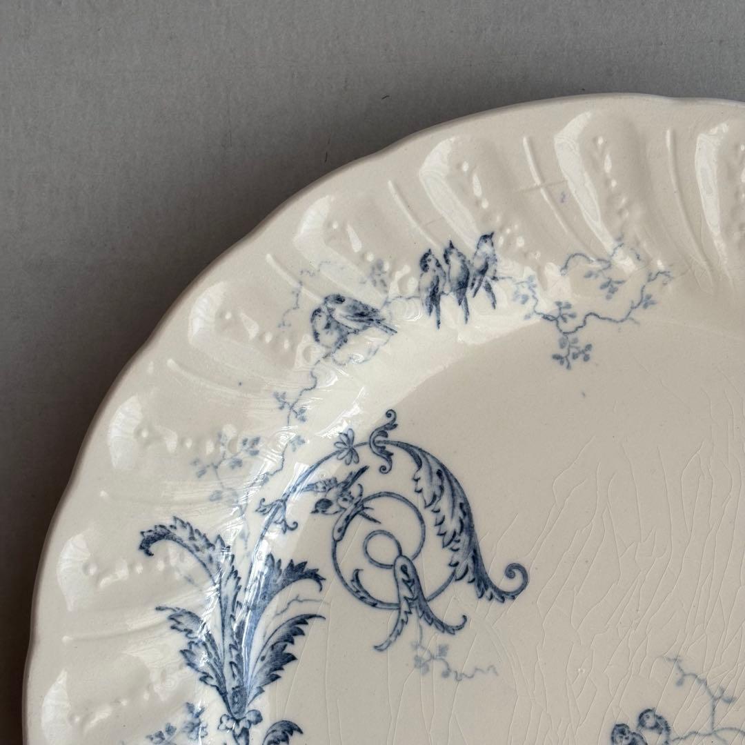 美品 フランスアンティーク ジアンRinceaux ディナープレートC