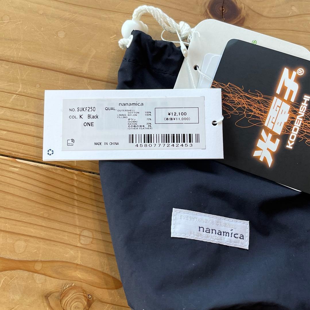 新品 ナナミカ 黒 光電子ダウンマフラー Down Muffler②