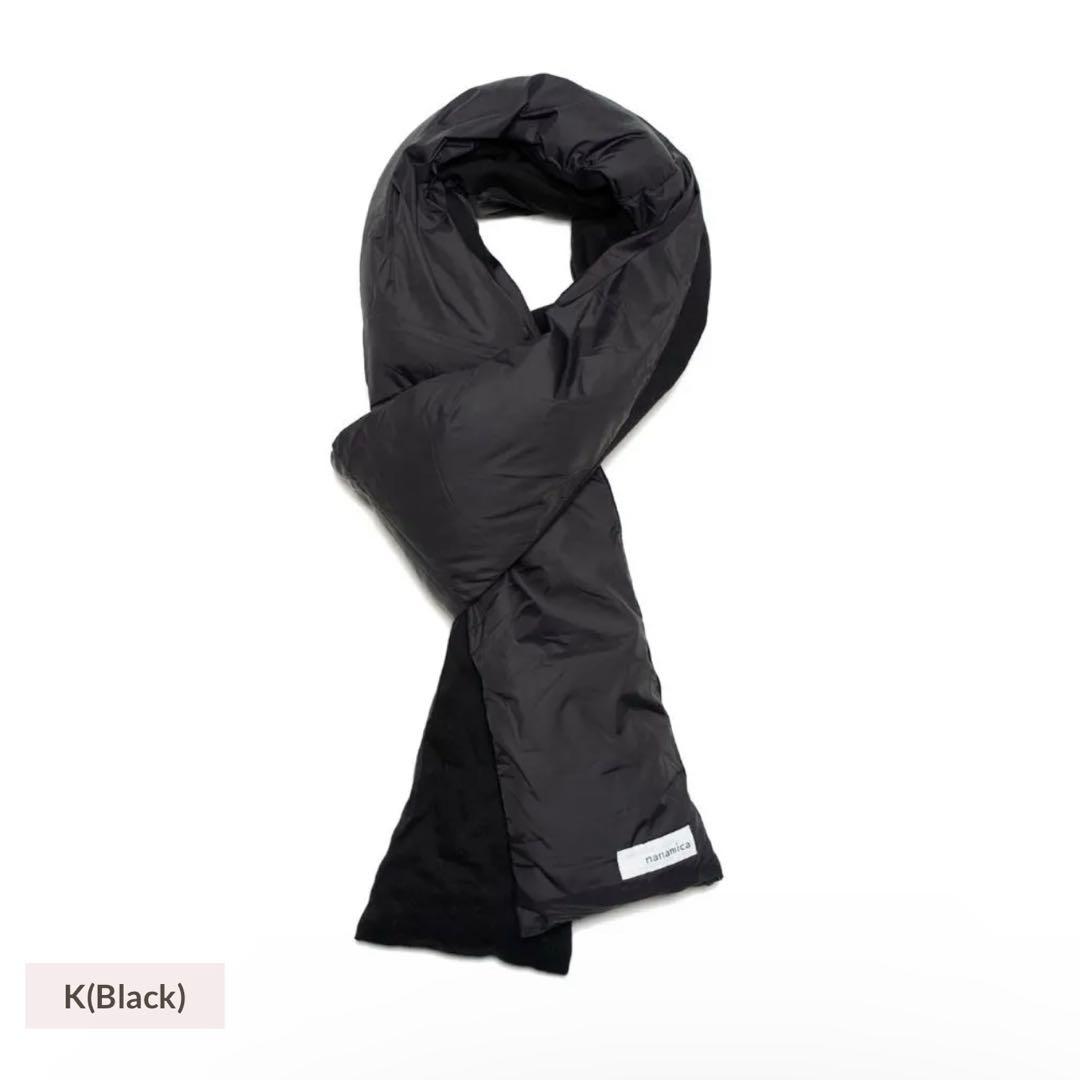 新品 ナナミカ 黒 光電子ダウンマフラー Down Muffler②