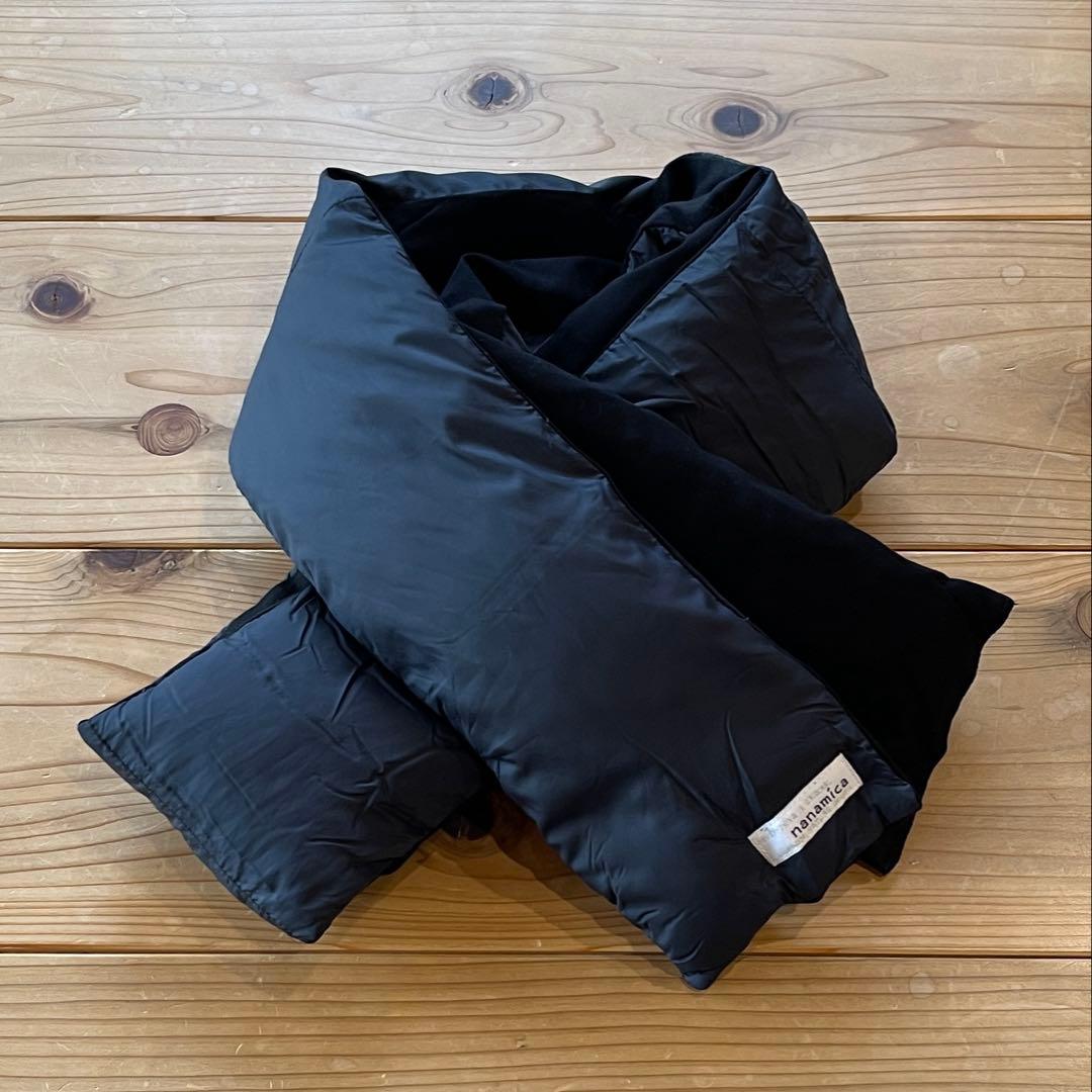 新品 ナナミカ 黒 光電子ダウンマフラー Down Muffler②