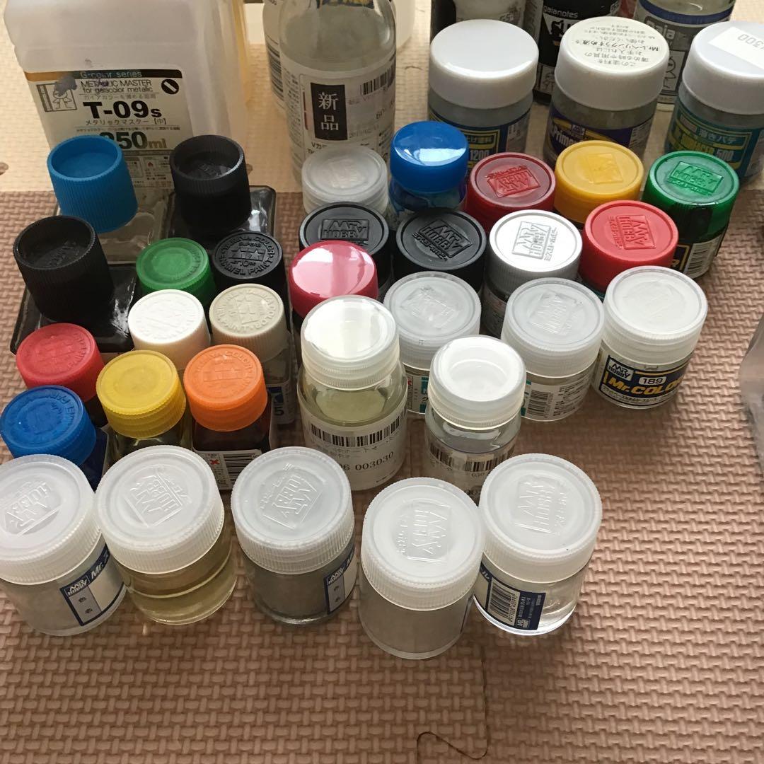 模型塗装用品まとめ売り　タミヤ　コンプレッサー　エアブラシ　塗料