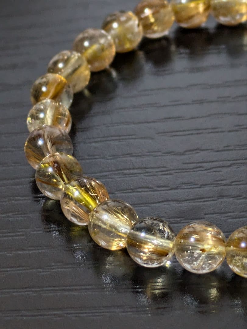 超ハイクオリティ✨ 超透明 金針多数✨ タイチンルチルクォーツブレスレット