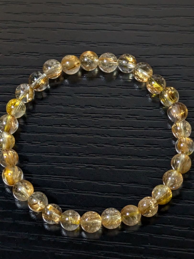 超ハイクオリティ✨ 超透明 金針多数✨ タイチンルチルクォーツブレスレット