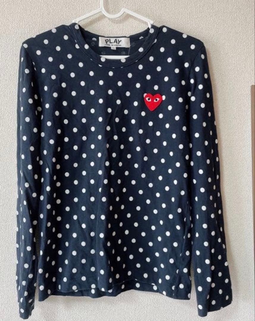 コムデギャルソンドット柄 ネイビー　s